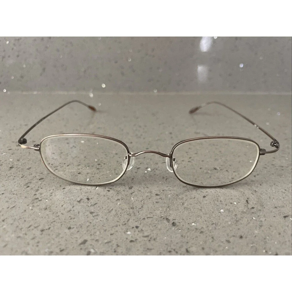 Chaps 87 03DN Gunmetal Stainless Steel Eyeglasses Frames ONLY 46-21-140 3-1